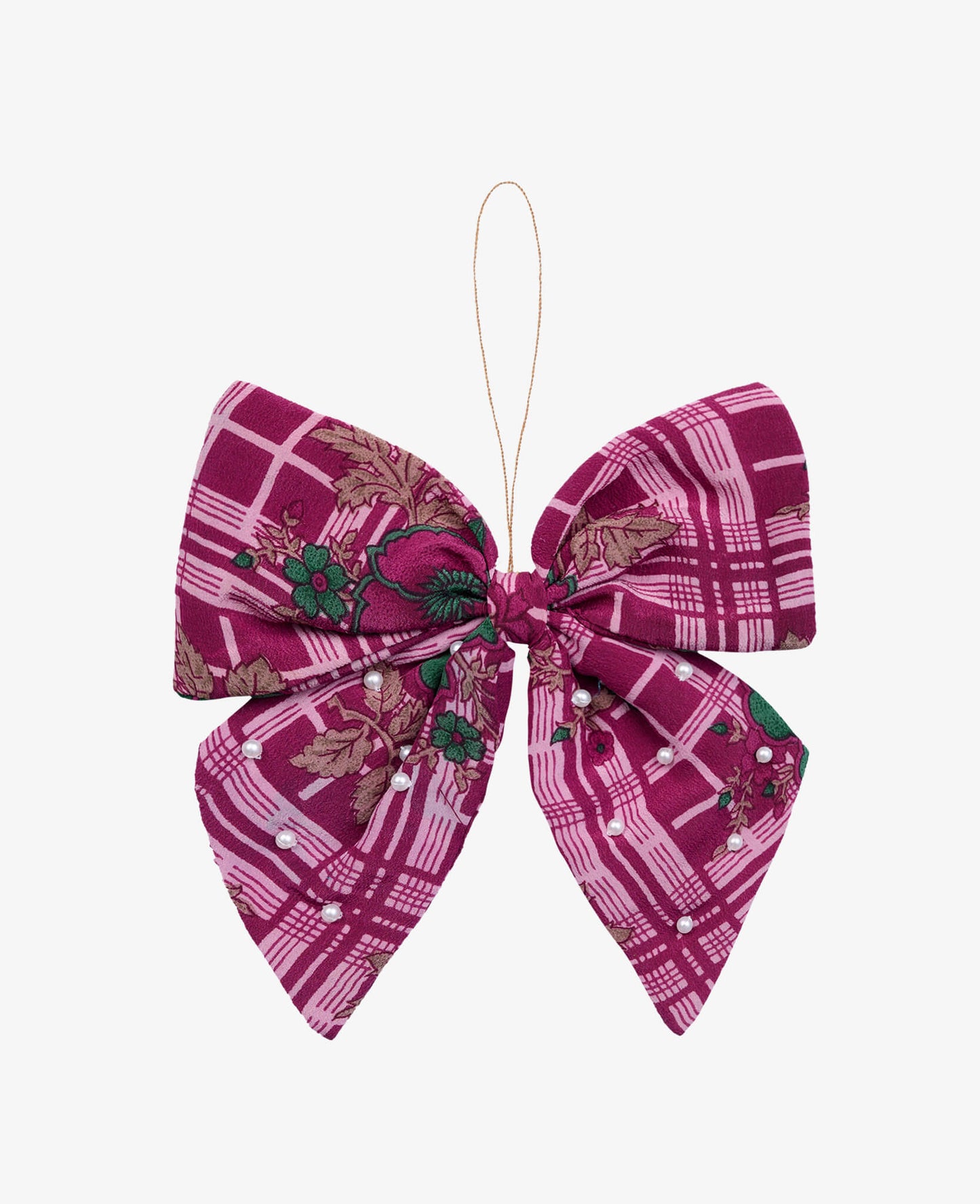 silke julepynt sløjfe i lilla