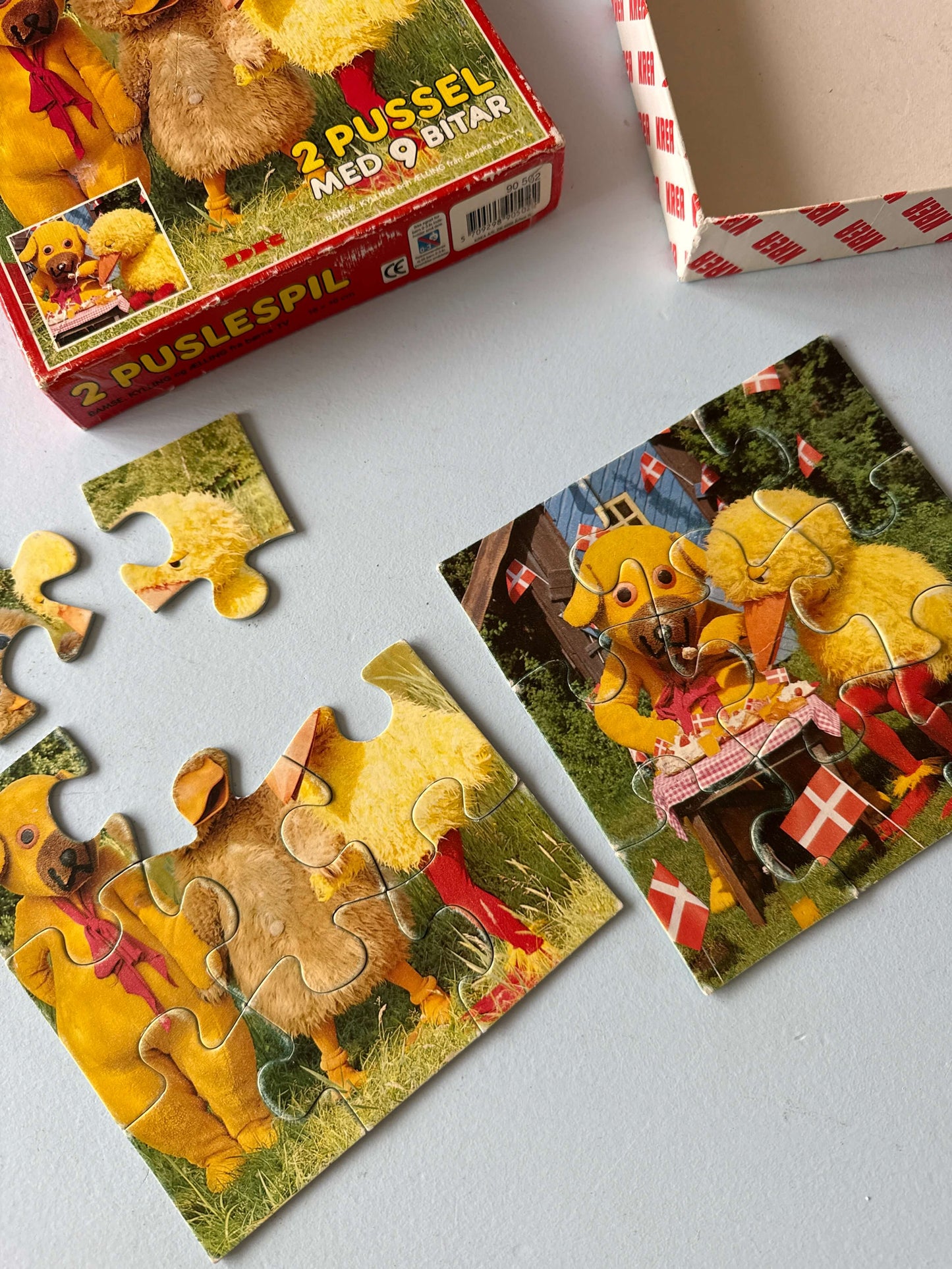 Bamse, Kylling og Ælling 2-i-1 puslespil