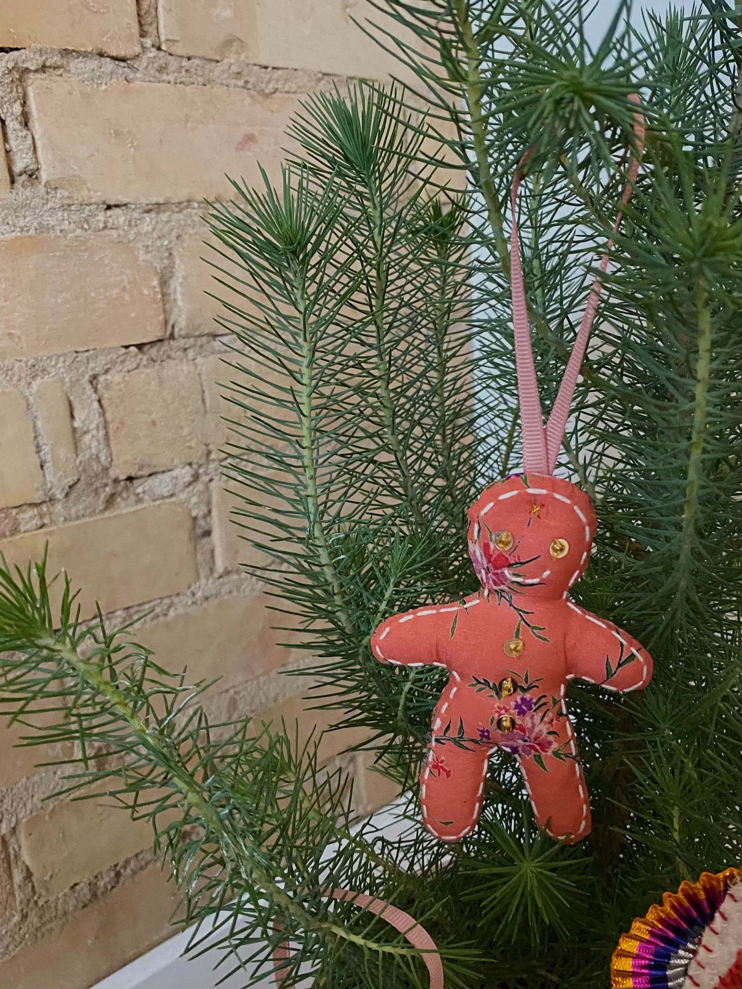 Gingerbread Silk Ornament