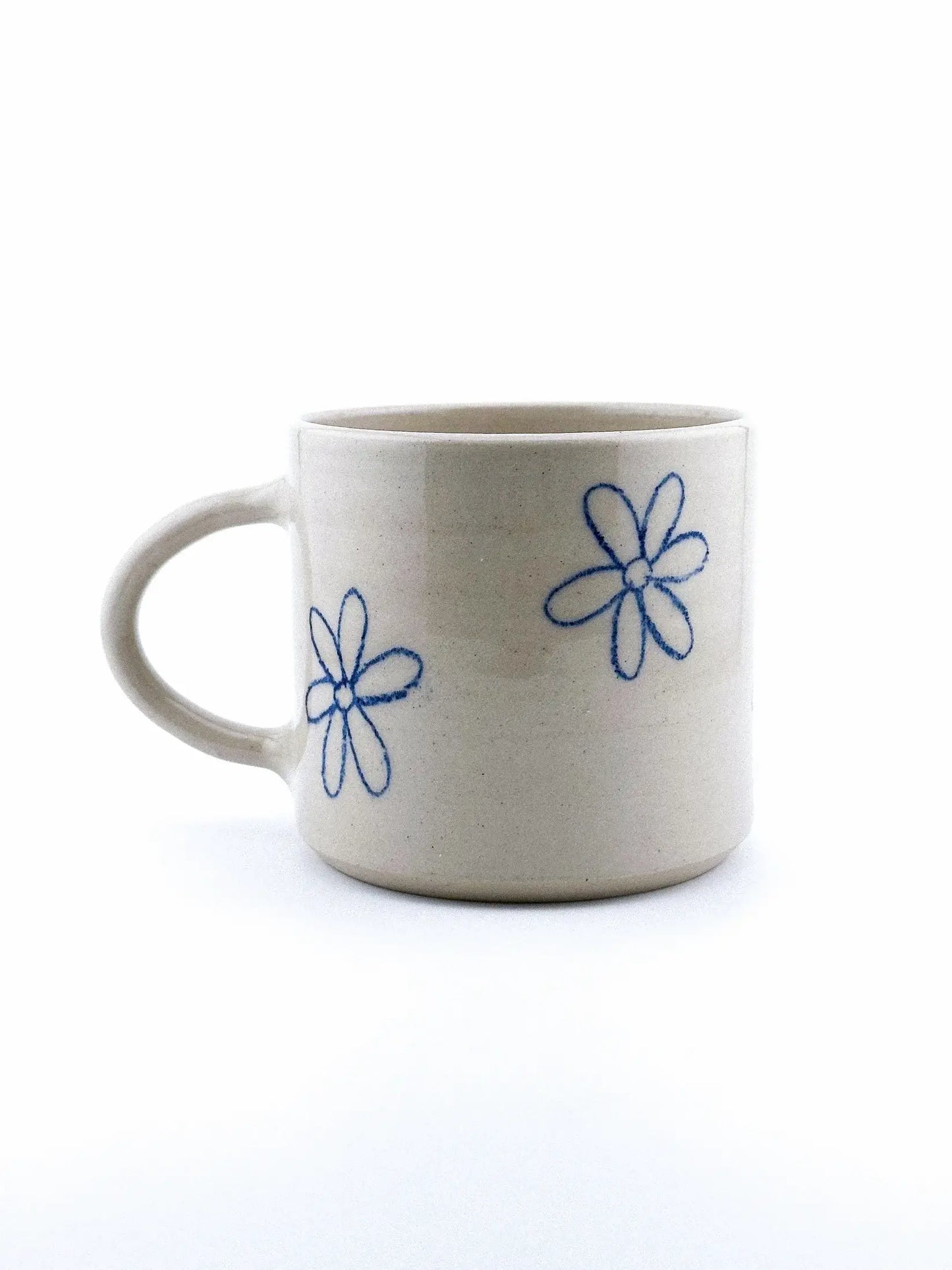 Keramik Kop "Tegnede Blomster"