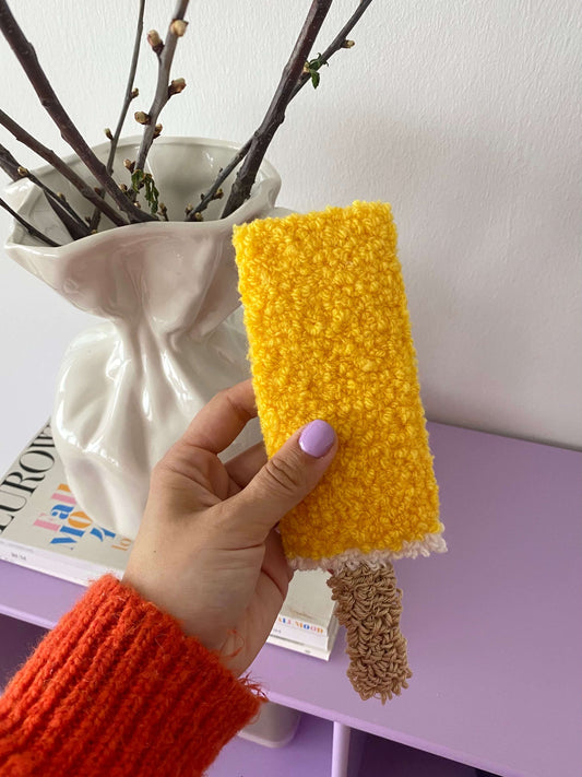 Københavnerstang vægtæppe holdt i hånden – unik isformet dekoration