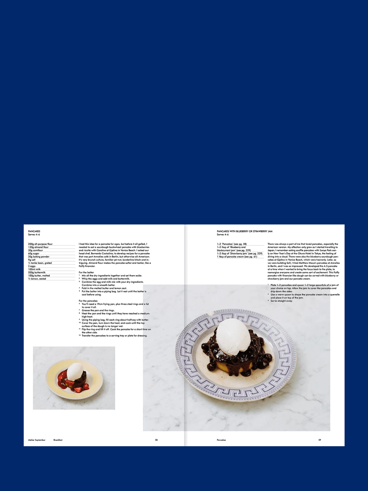 Kogebogen 'Atelier September – Et sted til dagsmadlavning' med opskrifter fra Frederik Bille Brahe og den ikoniske københavnske restaurant.