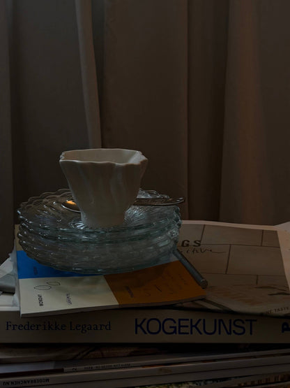 Desserttallerkner i glas