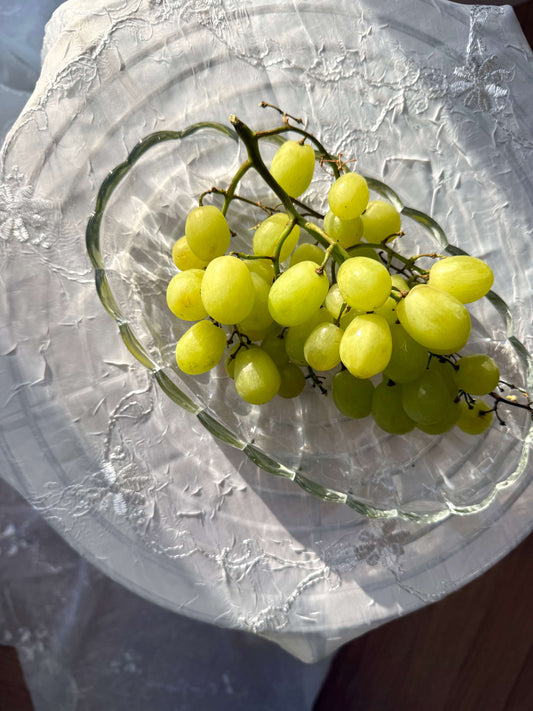 Glas fad med flot mønster