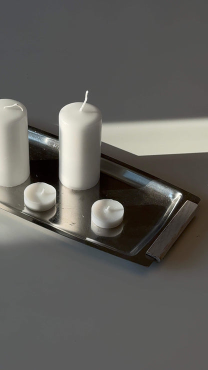 Stålbakke med træhåndtag