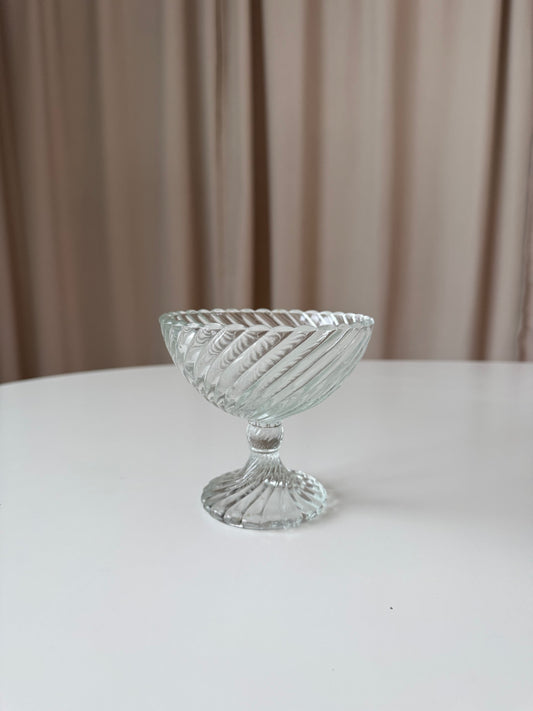 Swirl Glasskål på piedestal
