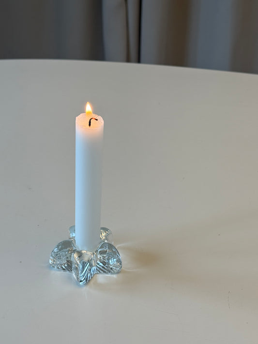 Lysestage i glas – stjerne