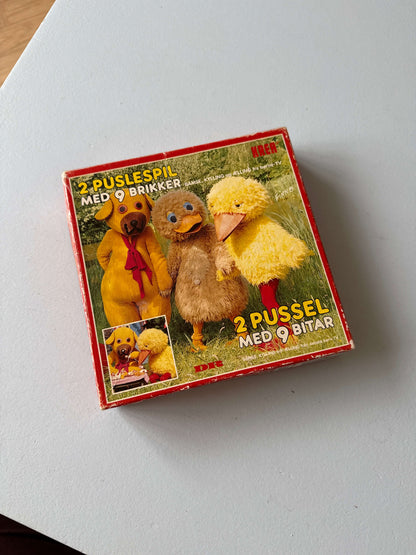 Bamse, Kylling og Ælling 2-i-1 puslespil