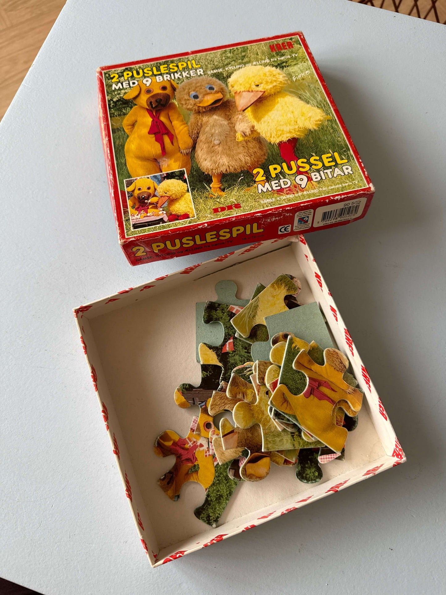 Bamse, Kylling og Ælling 2-i-1 puslespil
