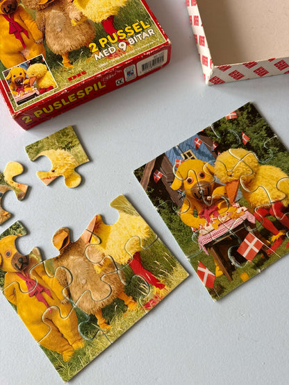 Bamse, Kylling og Ælling 2-i-1 puslespil