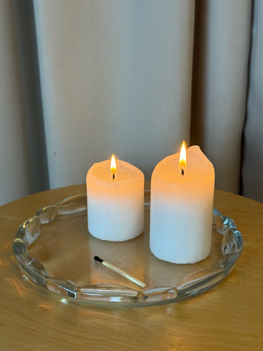 Glasfad med flot kant