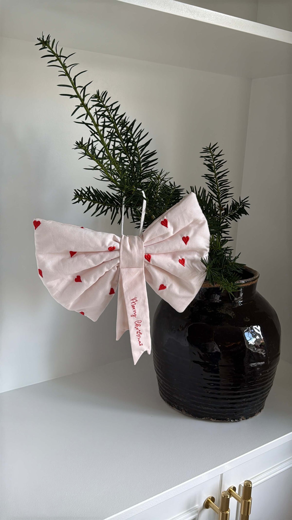 Lyserød julesløjfe