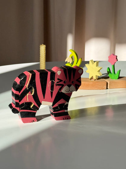 Tiger Træpuslespil