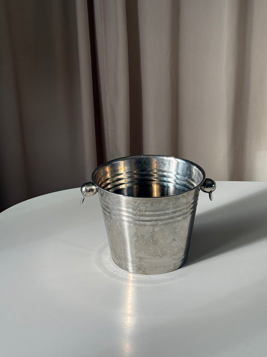 Stor champagne bowl i sølv