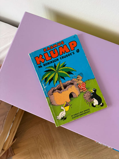 Rasmus Klump på Robinson Crusoe's ø bog