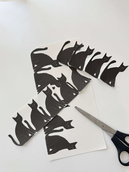 Halloween Katte på række (PRINT-IT)