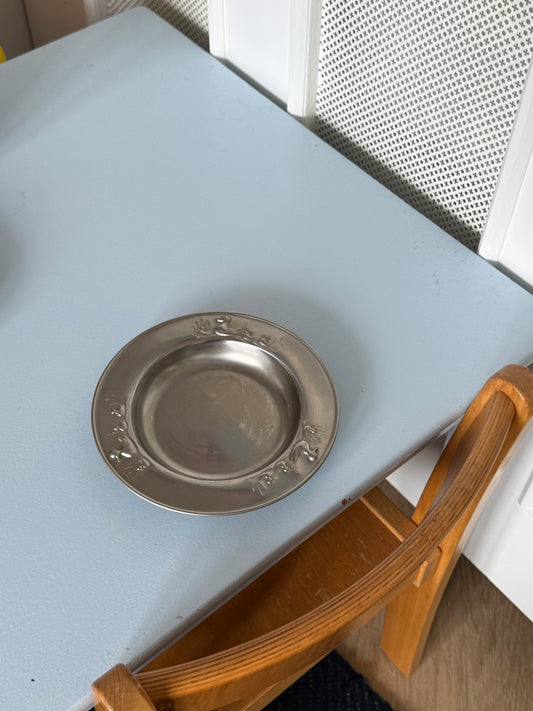 Stål tallerken med andemotiv