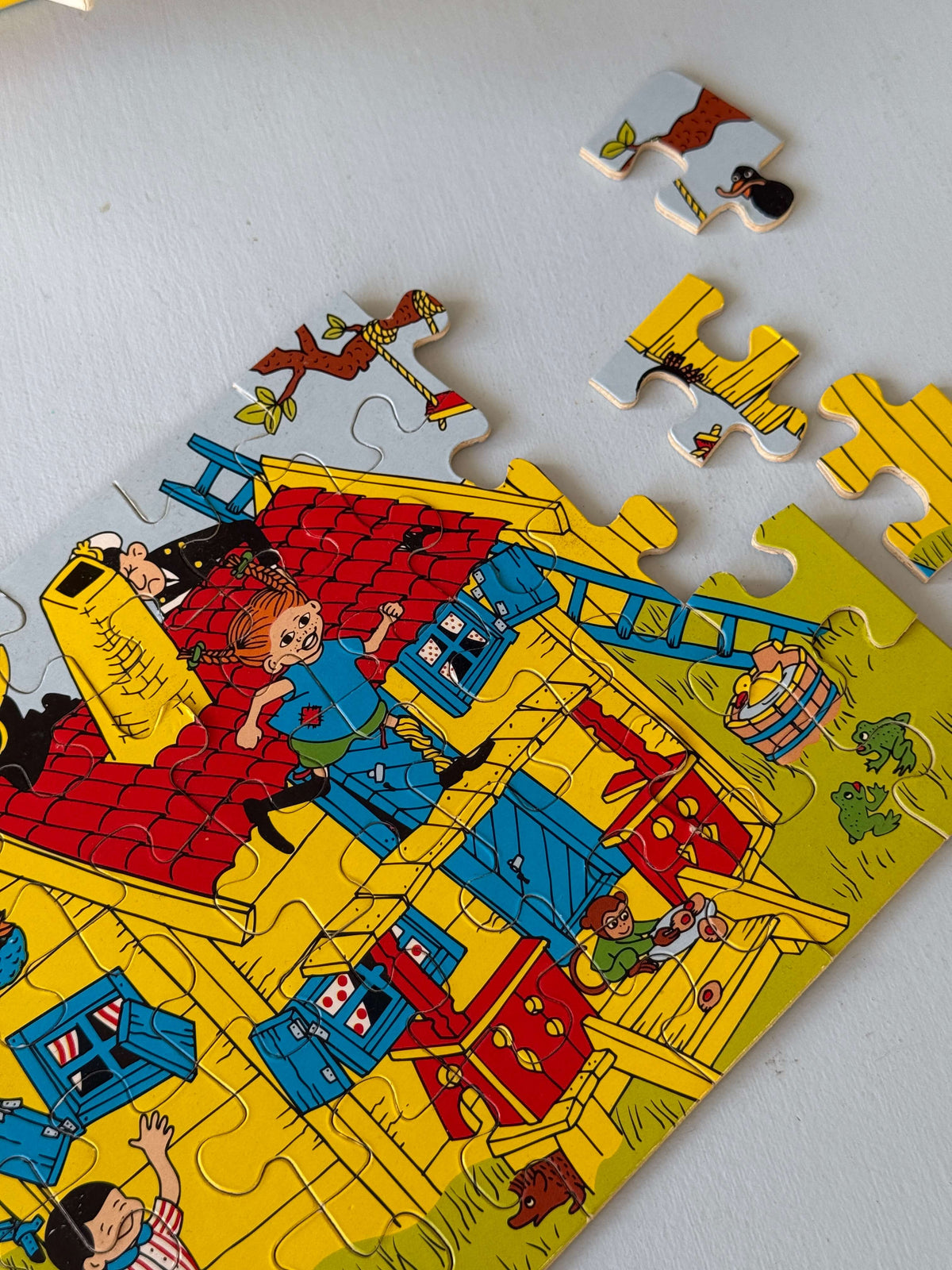 Pippi Langstrømpe puslespil – 40 brikker
