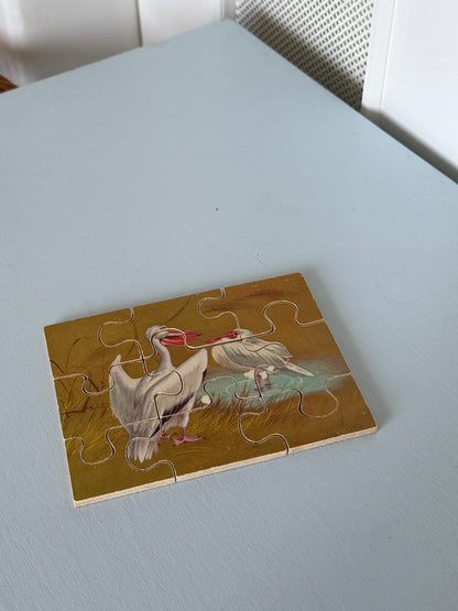 Træpuslespil med fugle