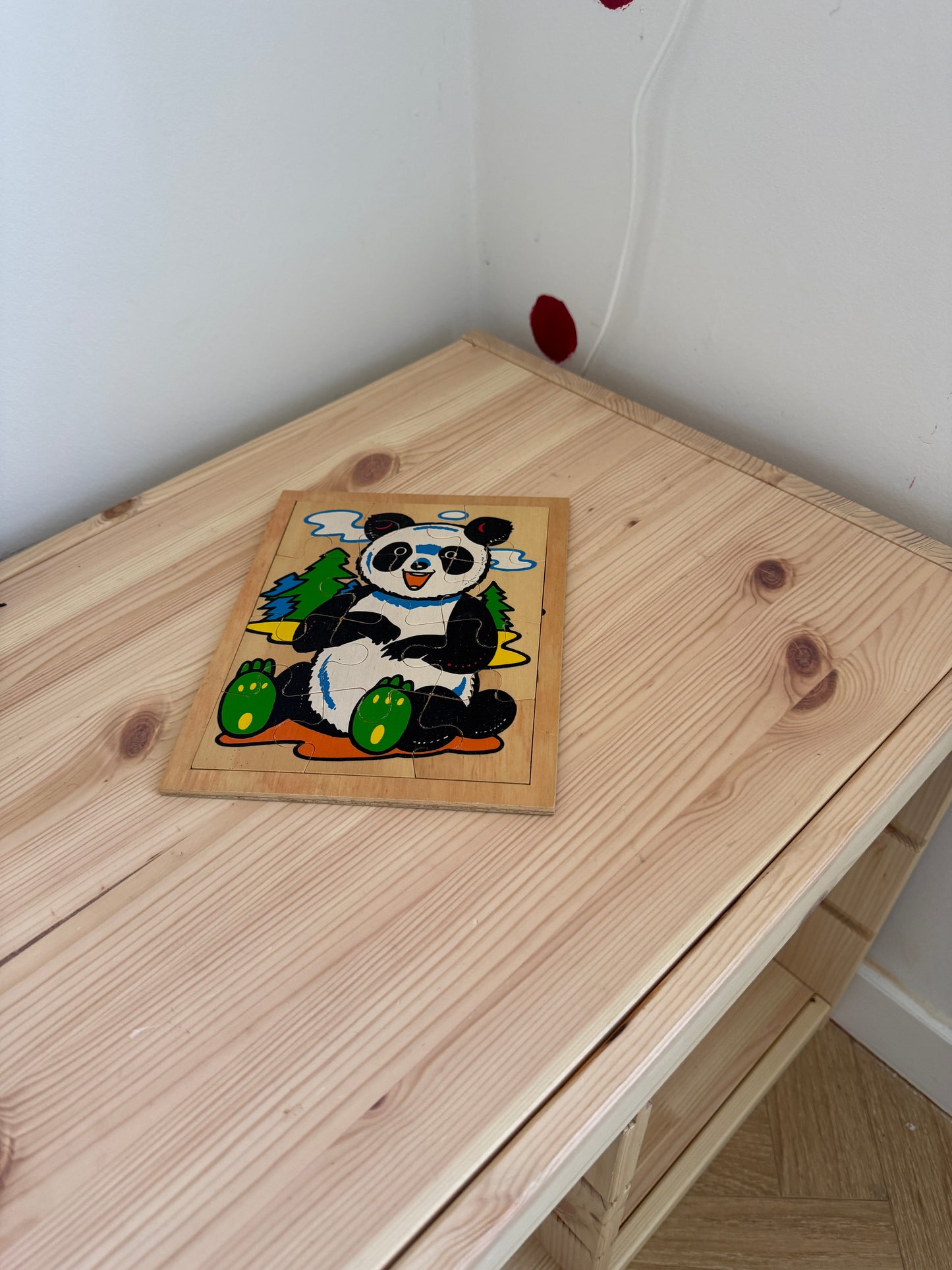 Træpuslespil med panda