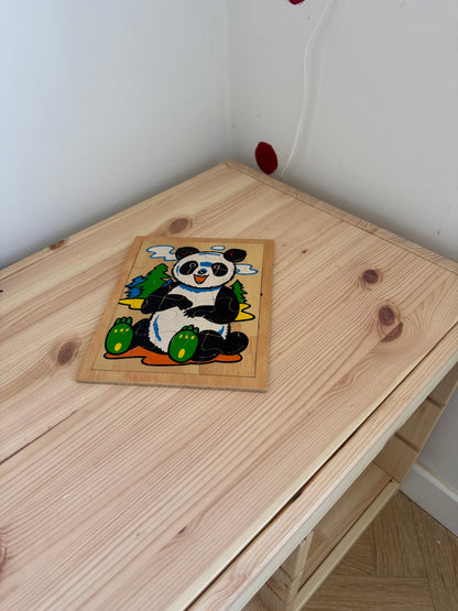 Træpuslespil med panda