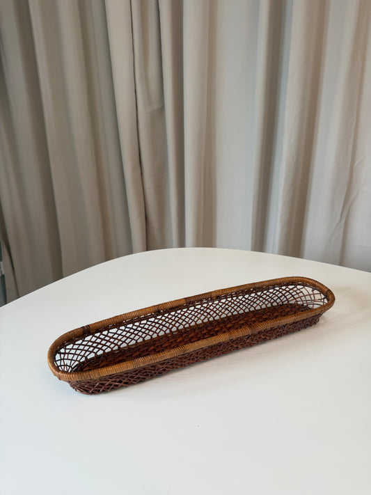 Flettet rattan kurv – opbevaring & servering