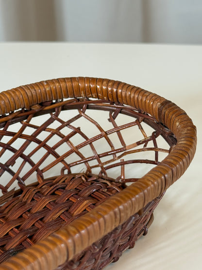 Flettet rattan kurv – opbevaring & servering