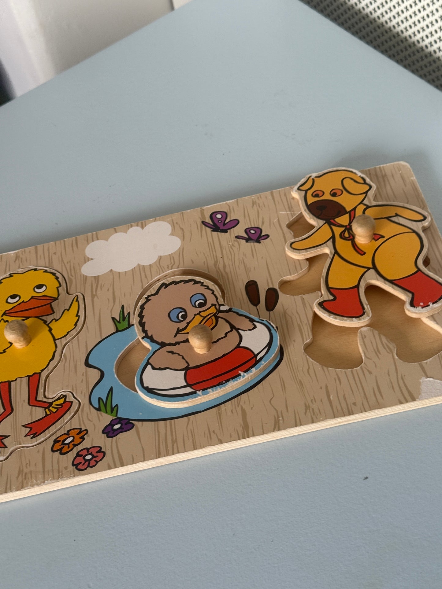 Bamse, Kylling og Ælling træpuslespil