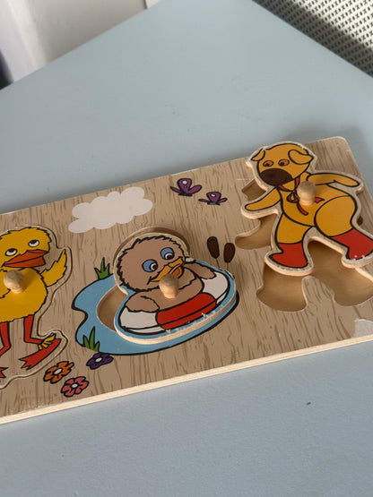Bamse, Kylling og Ælling træpuslespil