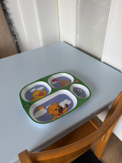 Bamse inddelt tallerken med 4 rum