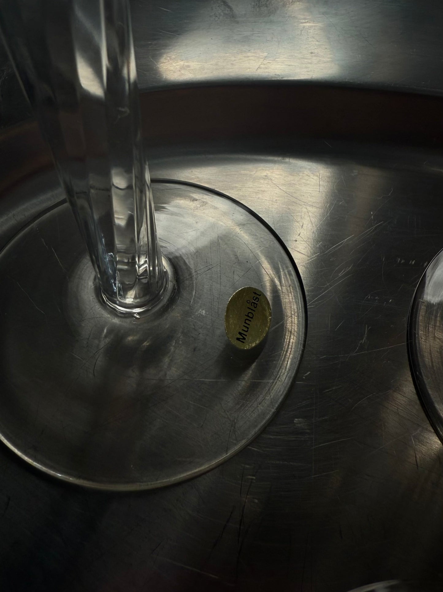 Mundblæste Champagneglas