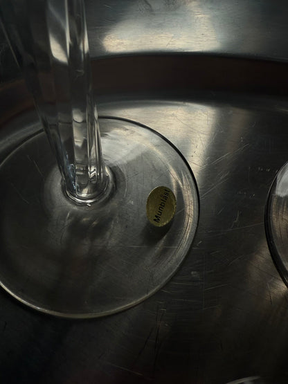 Mundblæste Champagneglas