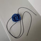 Denim Flower Necklace