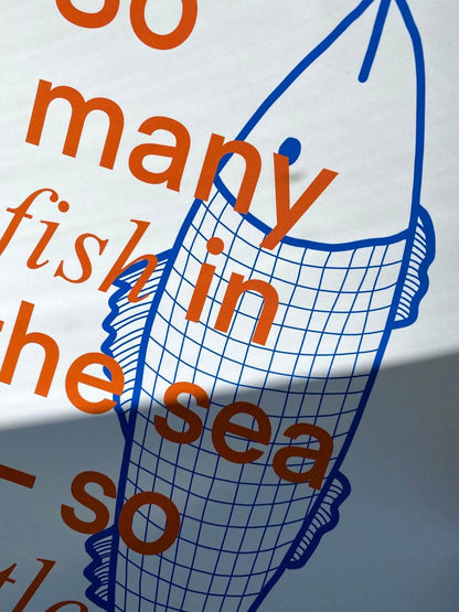 Blåmst Plakat - Fish in the Sea