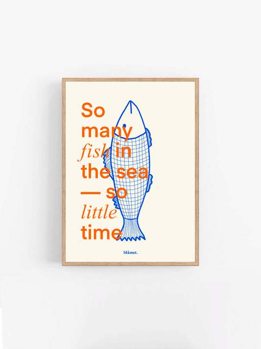 Blåmst Plakat - Fish in the Sea